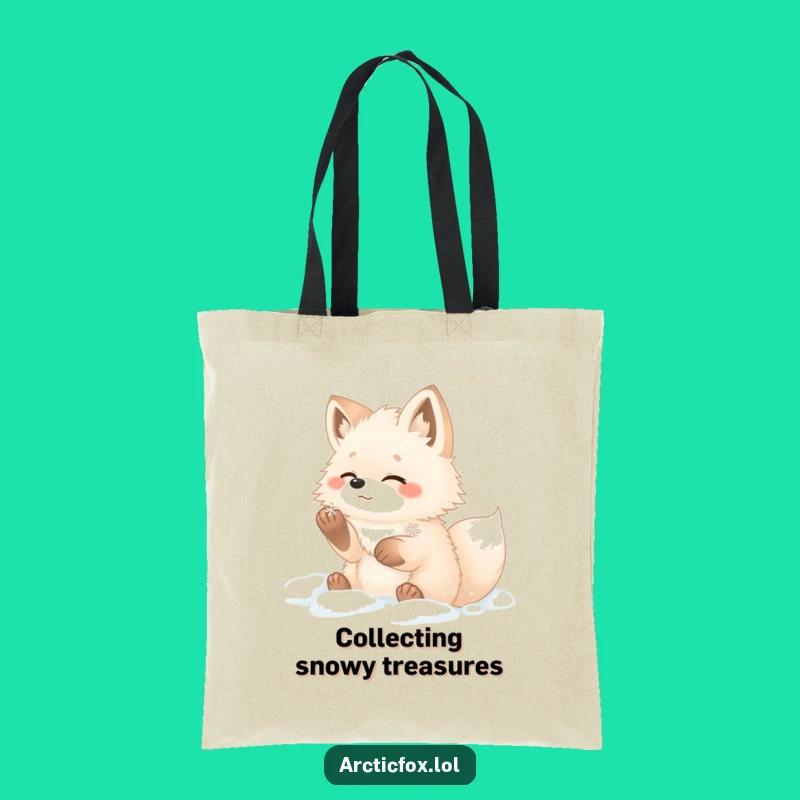 Funny Fox Tote Bag: Arctic Snow Essential Carry-All, Ideal Gift