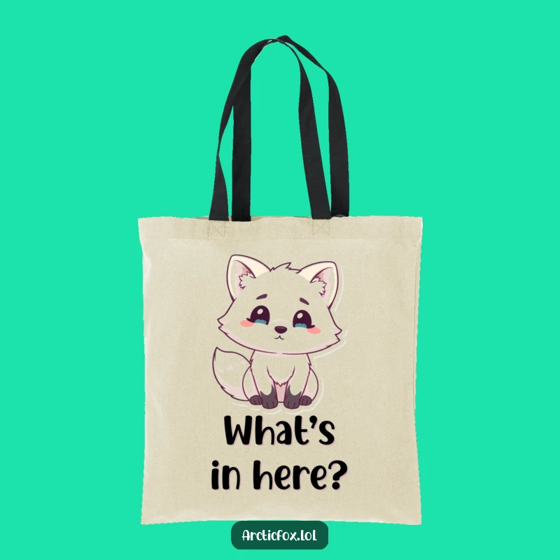 Funny Kawaii Arctic Fox Surprise Tote Bag - Chic & Hilarious Accessory, Ideal Funny Gift