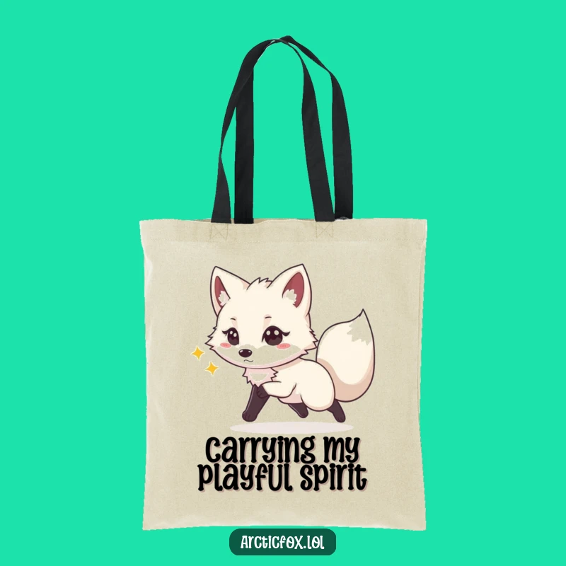 Funny Playful Fox Tote Bag: Chasing Tail Carry-All, Fun Gift