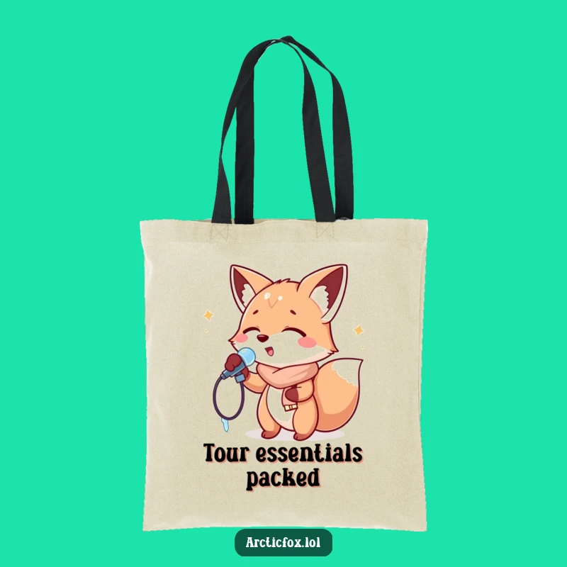 Funny Singing Fox Tote Bag: Carry Your Tunes with This Icicle Mic